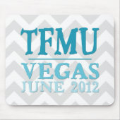 TFMU VEGAS Aqua Chevron Mousepad Muismat (Voorkant)