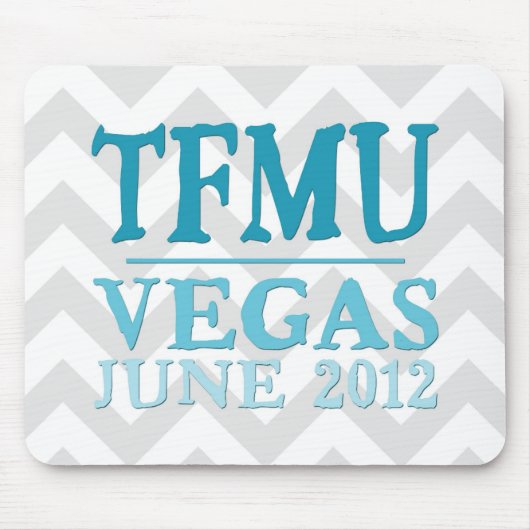 TFMU VEGAS Aqua Chevron Mousepad Muismat (Voorkant)