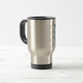 TFMU VEGAS Aqua Chevron Travel Mug Reisbeker (Voorkant links)