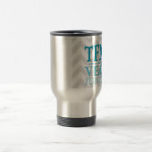 TFMU VEGAS Aqua Chevron Travel Mug Reisbeker (Center)