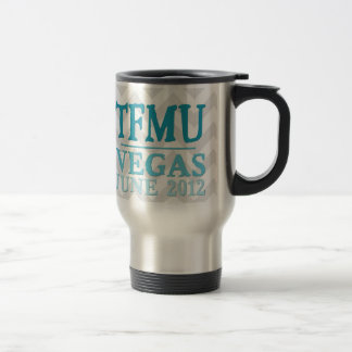 TFMU VEGAS Aqua Chevron Travel Mug Reisbeker