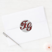 TG geruite logo Ronde Sticker (Envelop)