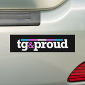 Tg&trotse zwarte Bumpersticker (Op auto)
