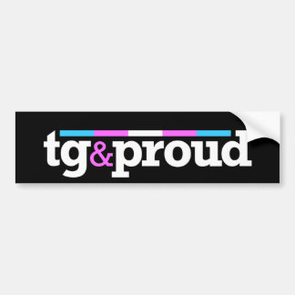 Tg&trotse zwarte Bumpersticker