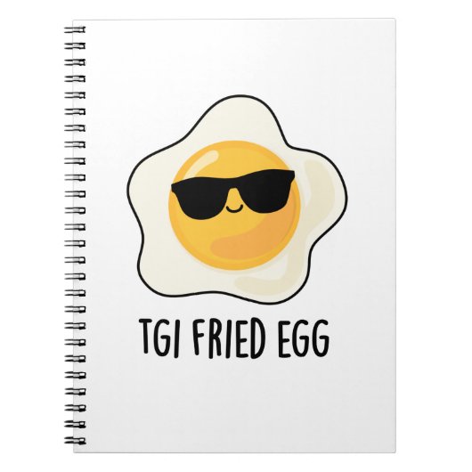 TGI Gebakken Ei Grappig Voedsel Grap Notitieboek (Voorkant)