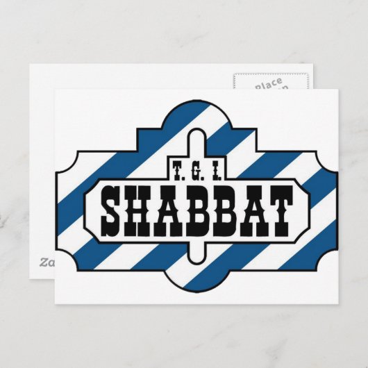 TGI SHABBAT BRIEFKAART (Voorkant / Achterkant)