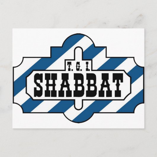 TGI SHABBAT BRIEFKAART (Voorkant)