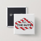 TGI The Jongens Badge Vierkante Button 5,1 Cm (Voorkant /achterkant)