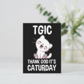 TGIC Bedankt dat het Caturday is Briefkaart (Staand voorkant)