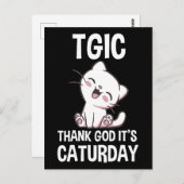 TGIC Bedankt dat het Caturday is Briefkaart (Voorkant / Achterkant)