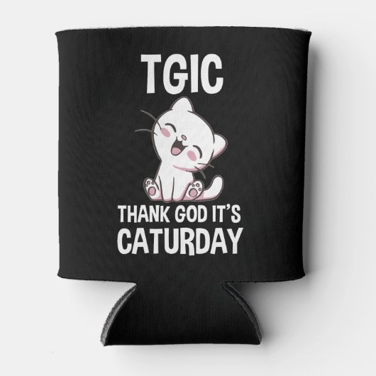 TGIC Dank God Het Is Caturday Blikjeskoeler (Voorkant)