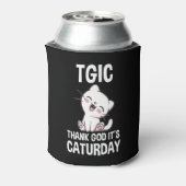 TGIC Dank God Het Is Caturday Blikjeskoeler (Blikje Achterkant)