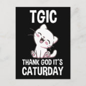TGIC Dank God Het Is Caturday Briefkaart (Voorkant)