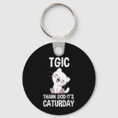 TGIC Thank God It's Caturday Sleutelhanger (Voorkant)