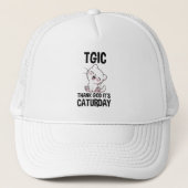 TGIC Thank God It's Caturday Trucker Pet (Voorkant)