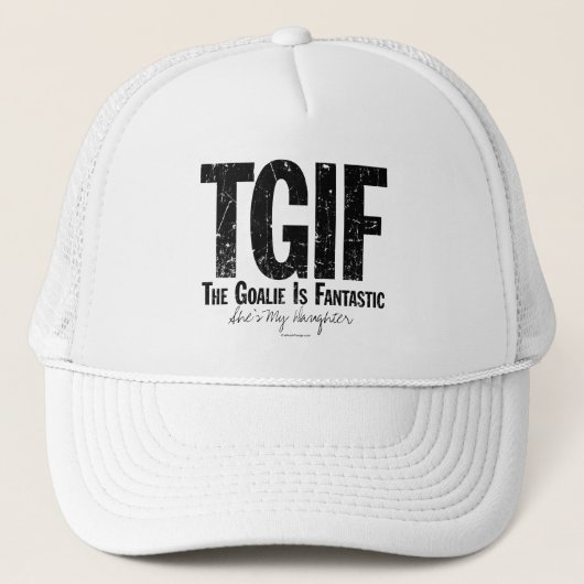 TGIF: De Goalie is Fantastisch (Hockey) Trucker Pet (Voorkant)