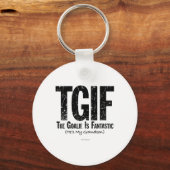 TGIF De Goalie Is Fantastische Hockey Grootvader G Sleutelhanger (Voorkant)