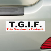 TGIF: Deze oma is fantastisch Bumpersticker (Op auto)