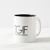 TGIF. Deze oma is geweldig! Tweekleurige Koffiemok (Voorkant rechts)