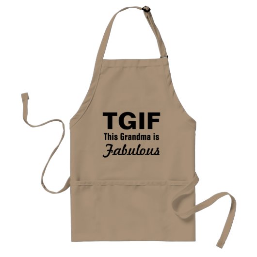 TGIF Dit oma is een Fabulous Apron Standaard Schort (Voorkant)