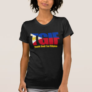 TGIF Filipina met Filipijnse vlag T-shirt