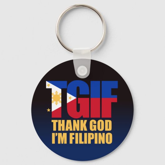 TGIF Filipino met Filipijnse vlag Sleutelhanger (Voorkant)