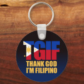 TGIF Filipino met Filipijnse vlag Sleutelhanger (Voorkant)