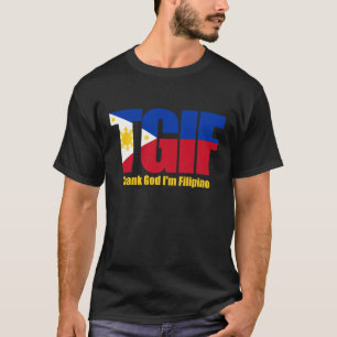 TGIF Filipino met Filipijnse vlag T-shirt