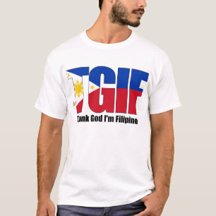 TGIF Filipino met Filipijnse vlag T-shirt