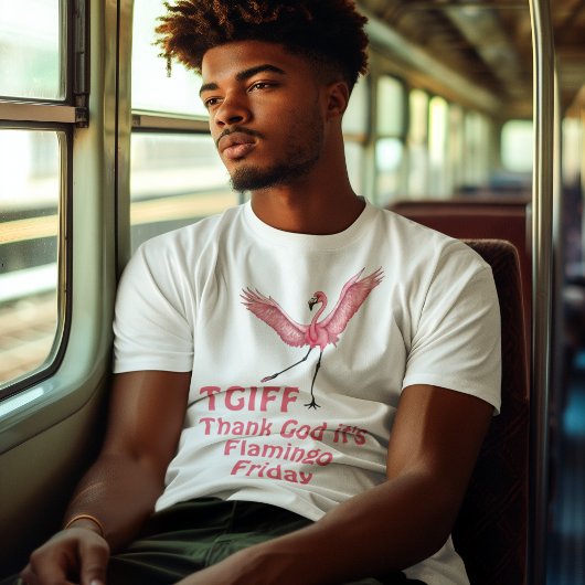 TGIF Godzijdank is het Flamingo Friday T-shirt