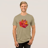 TGIF Godzijdank is het Herfst Autumn Leaves Mannen Tri-Blend Shirt (Voorkant volledig)