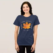 TGIF Godzijdank is het Herfst herfstbladeren vrouw Tri-Blend Shirt (Voorkant volledig)