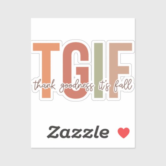 TGIF godzijdank is het herfst Sticker (Vel)