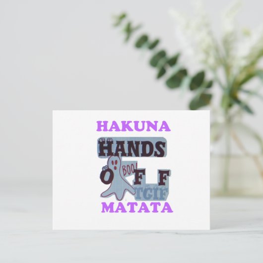 TGIF Hakuna Matata zit in Boo Funny Face Briefkaart (Staand voorkant)