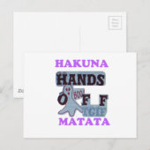 TGIF Hakuna Matata zit in Boo Funny Face Briefkaart (Voorkant / Achterkant)