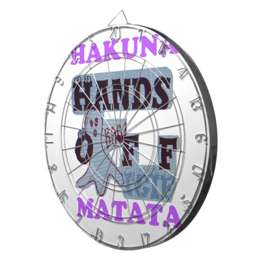 TGIF Hakuna Matata zit in Boo Funny Face Dartbord (Voorkant Rechts)
