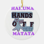 TGIF Hakuna Matata zit in Boo Funny Face Keramisch Ornament (Voorkant)