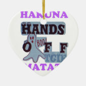 TGIF Hakuna Matata zit in Boo Funny Face Keramisch Ornament (Voorkant)