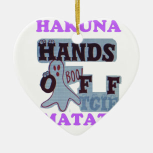 TGIF Hakuna Matata zit in Boo Funny Face Keramisch Ornament