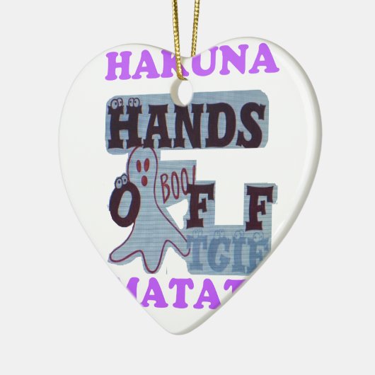 TGIF Hakuna Matata zit in Boo Funny Face Keramisch Ornament (Links)