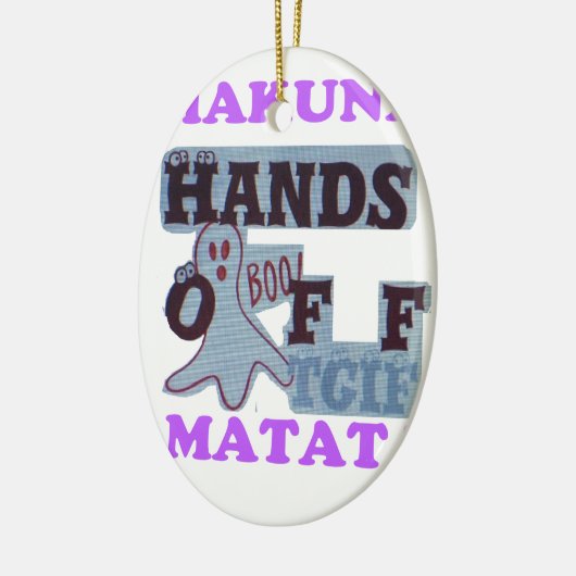 TGIF Hakuna Matata zit in Boo Funny Face Keramisch Ornament (Links)