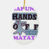 TGIF Hakuna Matata zit in Boo Funny Face Keramisch Ornament (Voorkant)