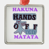 TGIF Hakuna Matata zit in Boo Funny Face Metalen Ornament (Voorkant)