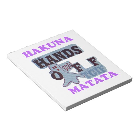 TGIF Hakuna Matata zit in Boo Funny Face Notitieblok (Schuin)