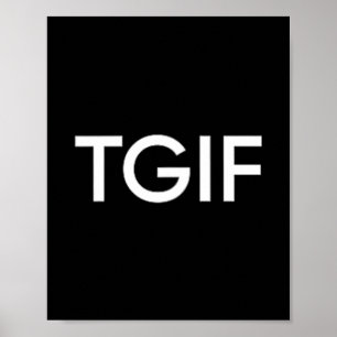 Tgif Leuk Dank God Vrijdag Verklaring Mannen Vrouw Poster