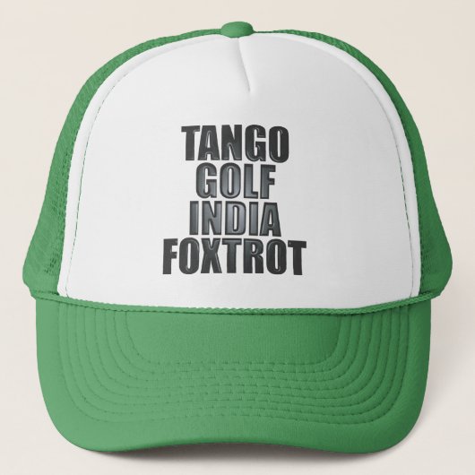 TGIF-Pet : NAVO-fonetica Trucker Pet (Voorkant)