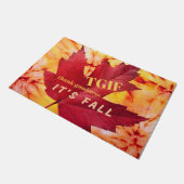 TGIF Quote Dankuwel Het is Herfst herfst Bladeren Deurmat (Schuin)