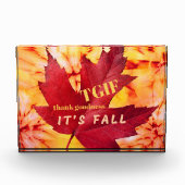 TGIF Quote Dankuwel Het is Herfst herfst Bladeren Fotoblokken (Voorkant)