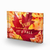 TGIF Quote Dankuwel Het is Herfst herfst Bladeren Fotoblokken (Rechts)