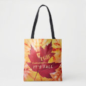 TGIF Quote Dankuwel Het is Herfst herfst Bladeren Tote Bag (Voorkant)